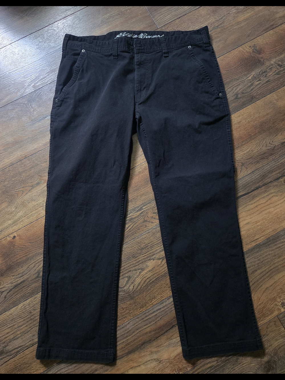 Eddie Bauer Men's Black Utility- Straight Fit Pants